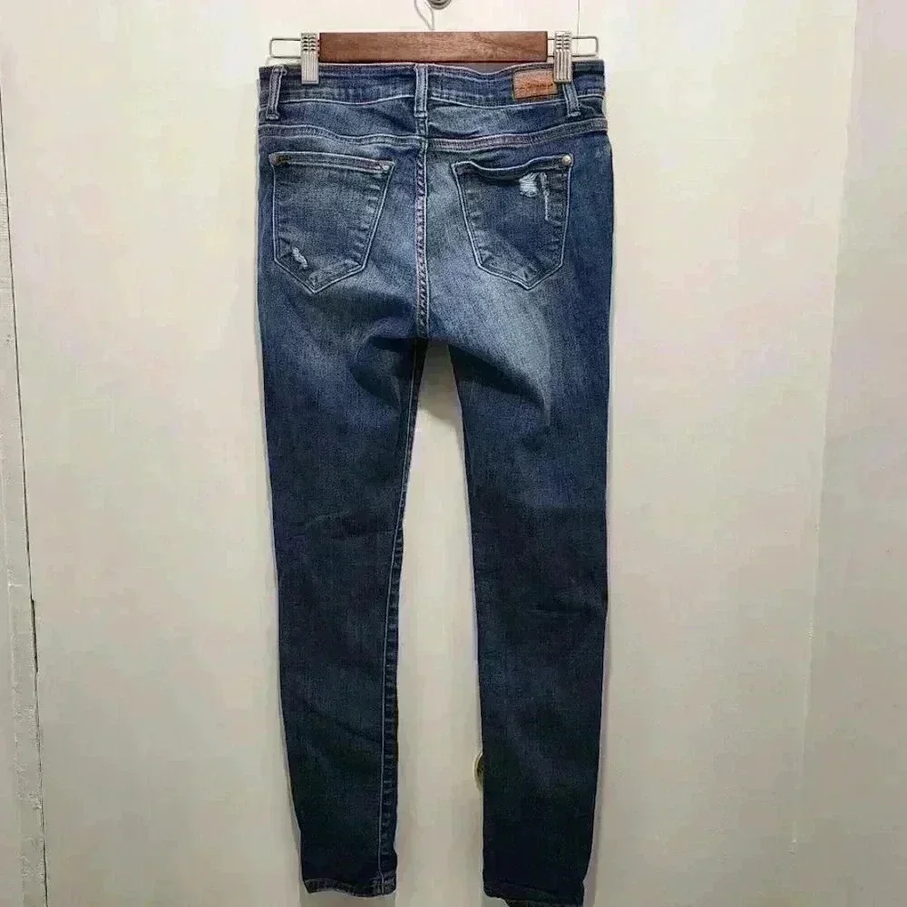 Judy Blue Distressed Buffalo Plaid Skinny Jeans Size 9/29 - Picture 9 of 15